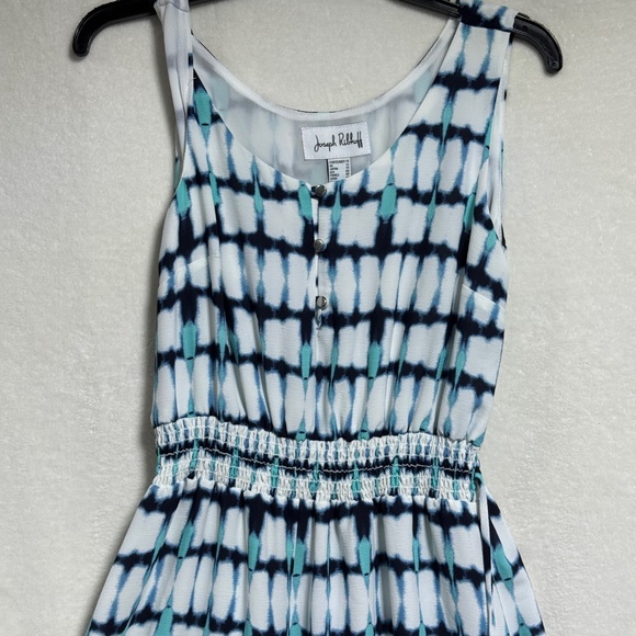 Joseph Ribkoff - Women's Dress Size 10 Vanilla & Blue Slit Maxi 202218 Canada - Picture 2 of 10